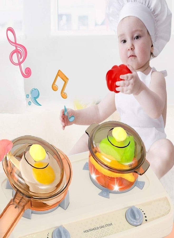 CIRBOX My Happy Little Chef Kitchen Pretend Play Set with Multi-Functional Panel, Light, Sound, Real Water Functions and 50 Accessories Included (Pink) - Image 5